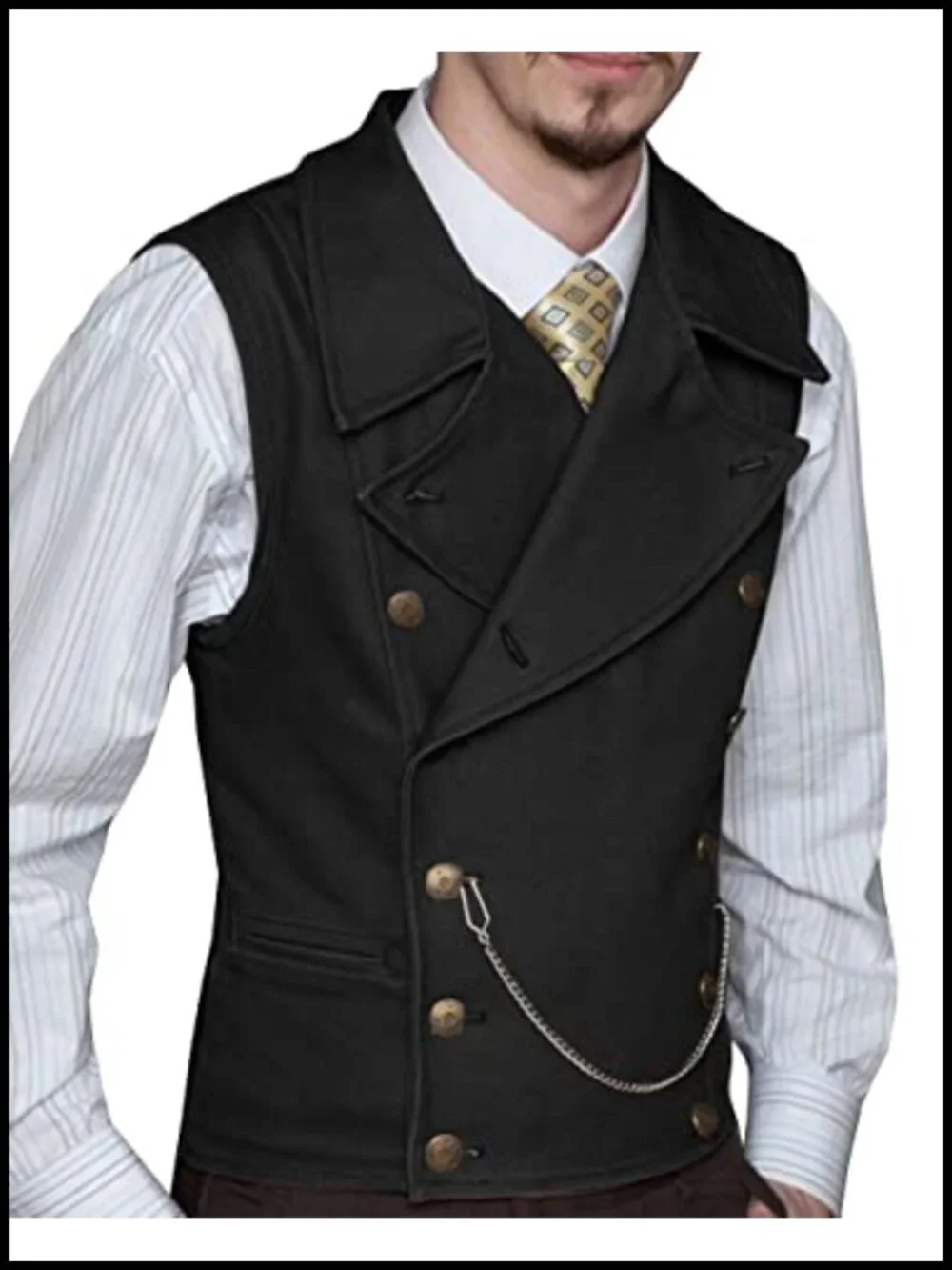 Faux Suede Double Breasted Vest Classic Groomsmen Wedding Big Lapel